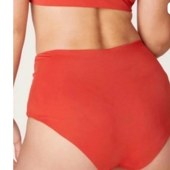 Andie’s High-Waisted Red Bikini Bottoms - Picture 2 of 6